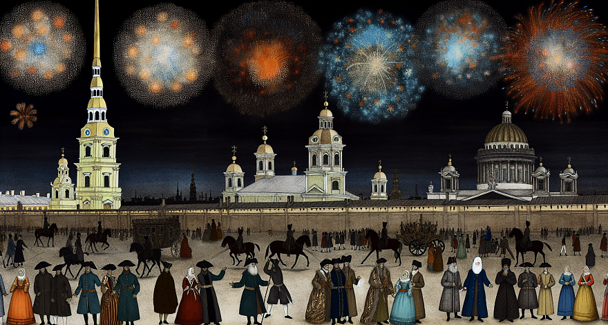 История фейерверков в России